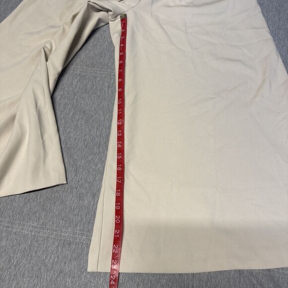 Anthropologie Maeve Tan Culottes Cropped Wide Leg Pants Womens 8 Belted Stretchy - Picture 7 of 14